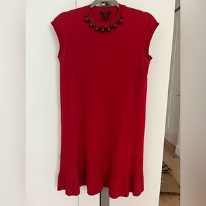 Louis Vuitton red wool mini dress